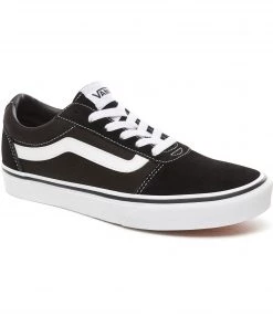 Vans Ladies Ward Shoe Suede/Canvas -BLACK/WHITE
