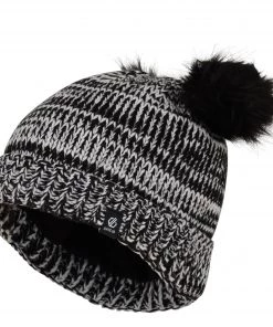 Dare2B Girls Hastily Beanie-BLACK/WHITE Kids Accessories