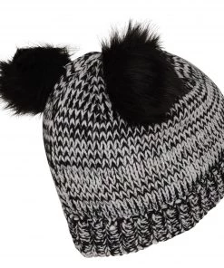 Dare2B Girls Hastily Beanie-BLACK/WHITE Kids Accessories