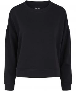 Pieces CHILLI Sweatshirt -BLACK Ladies Hoodies & Sweatshirts