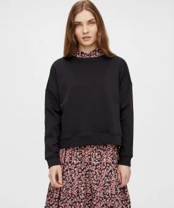 Pieces CHILLI Sweatshirt -BLACK Ladies Hoodies & Sweatshirts