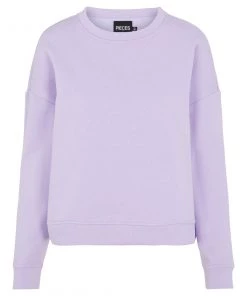 Pieces CHILLI Sweatshirt -LAVENDER (L, XL Only) Ladies Hoodies & Sweatshirts