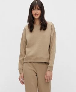 Ladies Hoodies & Sweatshirts Pieces CHILLI Sweatshirt -MINK