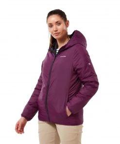 Ladies Jackets & Bodywarmers Craghoppers Ladies CompLite Reversible Jacket -BLACK PLUM