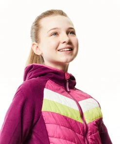 Craghoppers Girls Jenson Hybrid Fleece -BLACKCURRANT