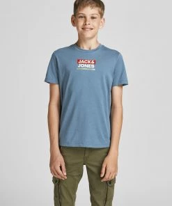 Jack & Jones JNR Jack & Jones JCODELFIELD Boys Tee -CHINA BLUE