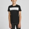 Jack & Jones JNR Jack & Jones JJRIVER Boys Tee -BLACK Kids Polos, Tees, & Shirts