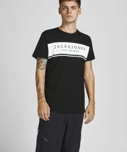 Mens Polos, Tees & Shirts Jack & Jones JJRIVER Tee -BLACK