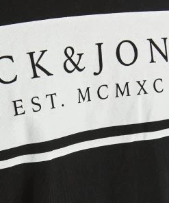 Mens Polos, Tees & Shirts Jack & Jones JJRIVER Tee -BLACK
