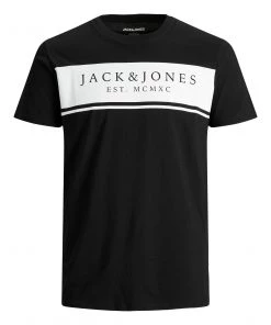 Mens Polos, Tees & Shirts Jack & Jones JJRIVER Tee -BLACK