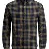 Mens Polos, Tees & Shirts Jack & Jones JORBLASTER Check Flannel Shirt -OLIVE
