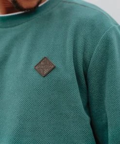 Saltrock Mortimer Mens Fleece Sweatshirt -DARK GREEN Mens Hoodies & Sweatshirts