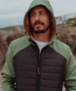 Saltrock Arlo 2 Mens Hybrid Jacket -DARK GREEN (XL Only) Mens Jackets & Bodywarmers