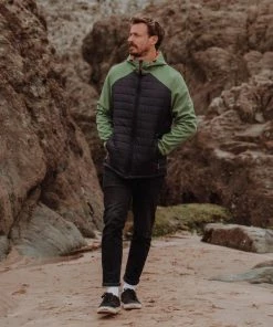 Saltrock Arlo 2 Mens Hybrid Jacket -DARK GREEN (XL Only) Mens Jackets & Bodywarmers