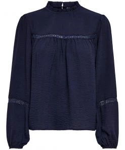 Jacqueline De Yong LOLA Top -NAVY BLAZER