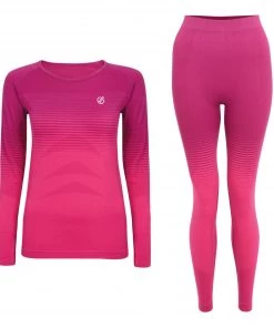 Dare2B Ladies In The Zone Baselayer Set -CYBER PINK Ladies Accessories