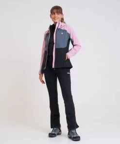 Dare2B Ladies Compete Waterproof Jacket -GREY/PINK