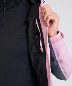 Dare2B Ladies Compete Waterproof Jacket -GREY/PINK