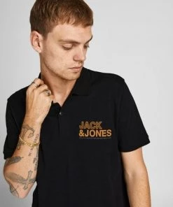 Jack & Jones JCOFLOKI Polo Shirt -BLACK