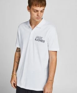 Jack & Jones JCOFLOKI Polo Shirt -WHITE