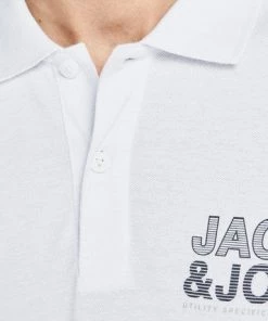 Jack & Jones JCOFLOKI Polo Shirt -WHITE