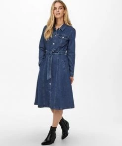 Jacqueline De Yong SANSA Dress -MEDIUM BLUE