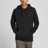 Mens Hoodies & Sweatshirts Jack & Jones JJEBASIC Logo Hoody -BLACK/BLACK