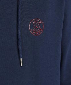 Jack & Jones JJEBASIC Logo Hoody -NAVY BLAZER