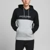 Jack & Jones JJEURBAN Block Hoody -BLACK (M Only)