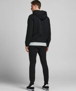 Jack & Jones JJEURBAN Block Hoody -BLACK (M Only)