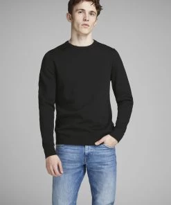 Jack & Jones JJEBASIC Knit Jumper -BLACK