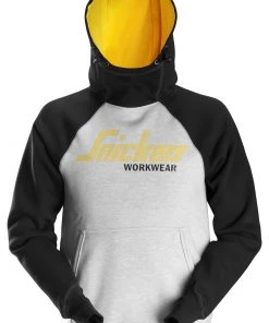 Work Hoodies & Sweatshirts Snickers Logo Work Hoody -GREY MELANGE