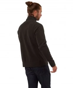 Mens Fleeces & Midlayers Craghoppers Mens Turo Half Zip Fleece -BLACK PEPPER