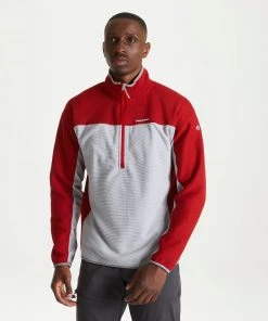 Craghoppers Mens Gregor Half Zip Fleece -RED