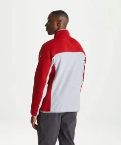 Craghoppers Mens Gregor Half Zip Fleece -RED