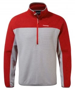 Craghoppers Mens Gregor Half Zip Fleece -RED