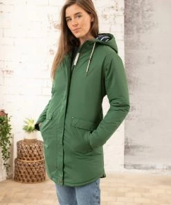Lighthouse Long Iona Jacket -GREEN