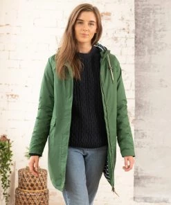 Lighthouse Long Iona Jacket -GREEN
