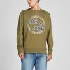 Mens Hoodies & Sweatshirts Jack & Jones JORARON Sweatshirt -OLIVE