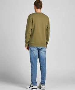 Mens Hoodies & Sweatshirts Jack & Jones JORARON Sweatshirt -OLIVE