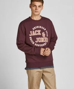 Mens Hoodies & Sweatshirts Jack & Jones JORARON Sweatshirt -GRAPE