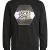 Jack & Jones JCOROLLO Sweatshirt -BLACK Mens Hoodies & Sweatshirts