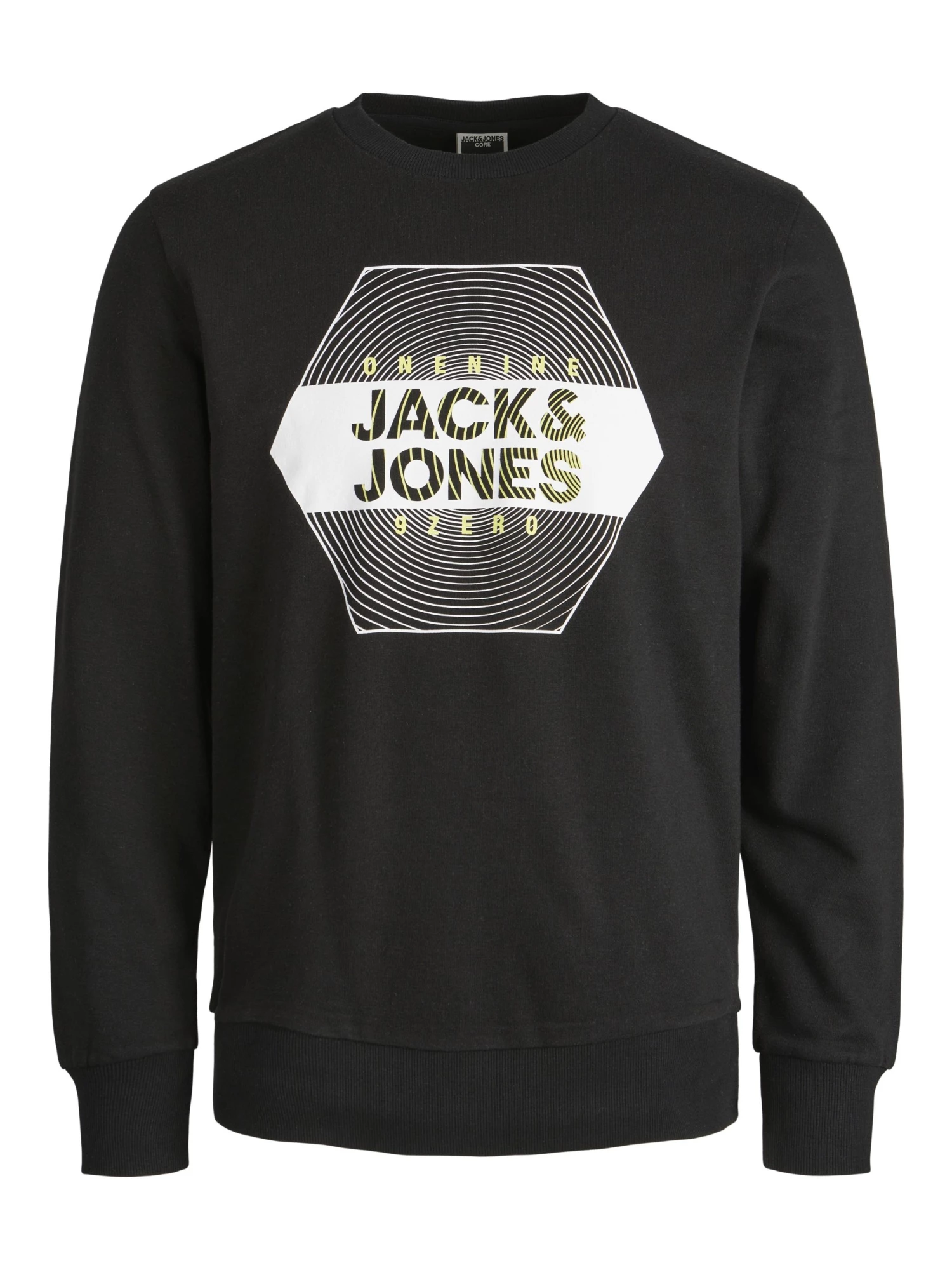 Jack & Jones JCOROLLO Sweatshirt -BLACK Mens Hoodies & Sweatshirts