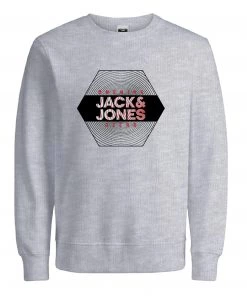 Mens Hoodies & Sweatshirts Jack & Jones JCOROLLO Sweatshirt -LIGHT GREY MELANGE