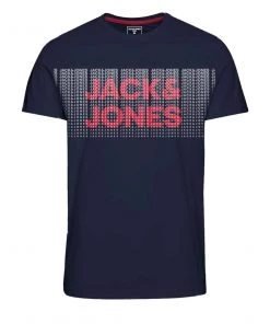 Jack & Jones JNR Jack & Jones JCOATHELSTAN Boys Tee -NAVY BLAZER Kids Polos, Tees, & Shirts