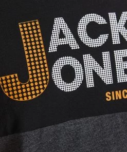 Mens Polos, Tees & Shirts Jack & Jones JCOIVAR Tee -BLACK