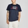 Mens Polos, Tees & Shirts Jack & Jones JCOIVAR Tee -NAVY BLAZER