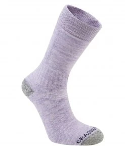 Craghoppers Ladies Wool Trek Sock -LILAC Ladies Accessories