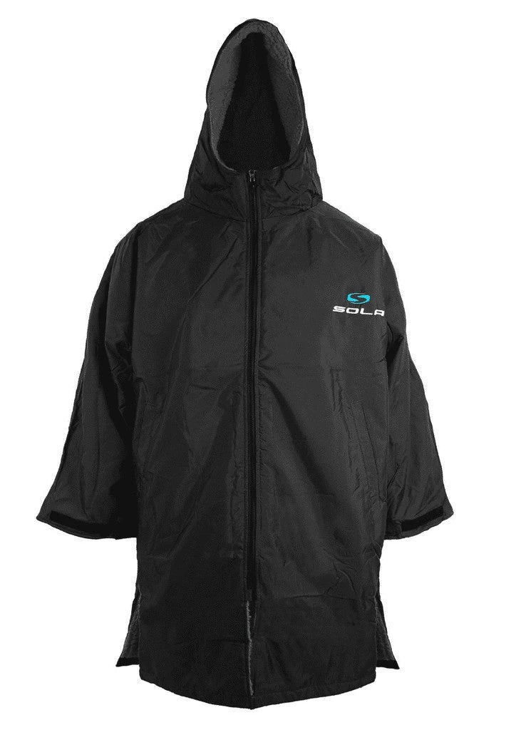 SOLA Adults Waterproof Changing Coat -BLACK Beach Towels, Changing Robes & Ponchos