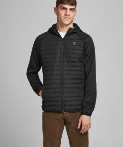 Mens Jackets & Bodywarmers Jack & Jones JJEMULTI Hybrid Jacket -BLACK